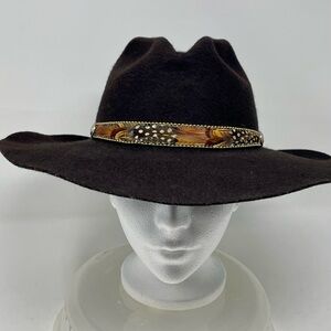 Vintage Golden Gate Hat Co. Los Angelas Eldorado Brown Western Cowboy